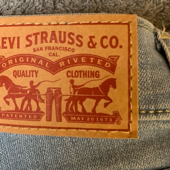 Levis 314 Shaping Straight Light Wash 31W/32L Stretchy Denim Jeans High Rise 70s - Picture 7 of 15